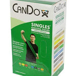CanDo Low Powder Exercise Band - box of 30, 5' length - Green - medium