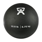 CanDo, Soft and Pliable Medicine Ball, 9" Diameter, Black, 15 lbs.