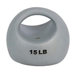 CanDo One Handle Medicine Ball - 15 lb - Silver