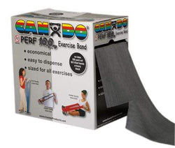 CanDo Latex Free Exercise Band - 100 yard Perf 100 roll - Black - x-heavy