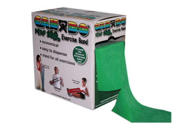 CanDo CanDo Perf 100 Low Powder Exercise Band CanDo Low Powder Exercise Band - 100 yard Perf 100 roll - Green - medium