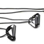 CanDo Tubing with Handles Exerciser - 3-piece full body set (18", 36", 48"), Black, x-heavy