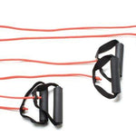 CanDo Tubing with Handles Exerciser - 3-piece full body set (18", 36", 48"), Red, light