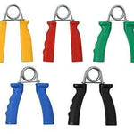 CanDo Ergonomic Hand Grip, Pair - 5 pair set (yellow, red, green, blue, black)