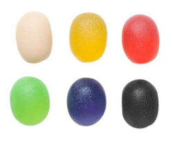 CanDo Gel Squeeze Ball - Large Cylindrical - 6-piece set (tan, yellow, red, green, blue, black)