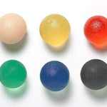 CanDo Gel Squeeze Ball - Standard Circular - 6-piece set (tan, yellow, red, green, blue, black)