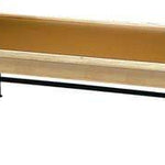 wooden platform table - economy electric hi-low, raised rim, 8' x 6' x (19" - 27")