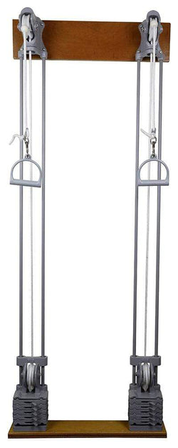 Chest Weight Pulley System - Single handle (mid) - two towers - 10 x 2.2 lb weights