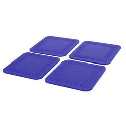 Dycem non-slip square coasters, set of 4, blue