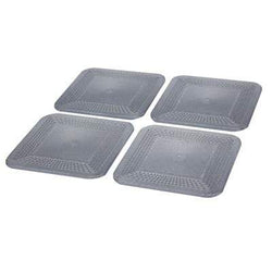 Dycem non-slip square coasters, set of 4, silver