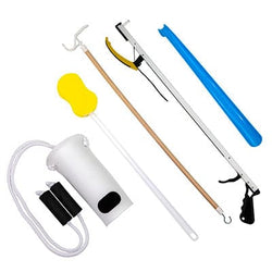 FabLife Hip kit FabLife Hip Kit: 26" Reacher, contoured sponge, formed sock aid, 18" plastic shoehorn, 24" dressing stick