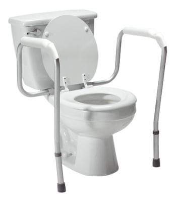 Lumex Versaframe Toilet Safety Rail in Brown Box, Adjustable Height Lumex Versaframe Toilet Safety Rail in Brown Box, Adjustable Height