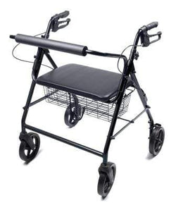 Lumex Walkabout Four-Wheel Imperial Rollator - Contoured Backbar