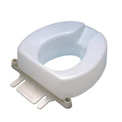 Maddak Contoured elevated toilet seat, elongated with bolt-down bracket, 6 inch
