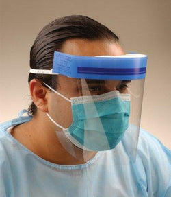 Wraparound Face Shield Crosstex One Size Fits Most 3/4 Length Anti-fog Disposable NonSterile