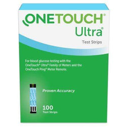 Blood Glucose Test Strips OneTouch Ultra Blue 100 Strips per Box For OneTouch Box /100