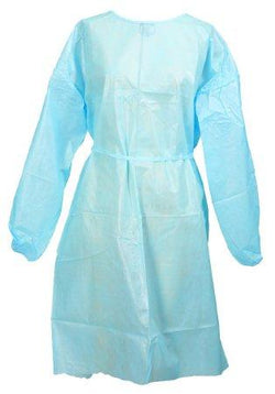 McKesson Gowns Protective Procedure Gown McKesson Adult One Size Fits Most Blue NonSterile; Full back; Case/50