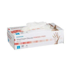 McKesson Medical Gloves Exam Glove McKesson NonSterile Vinyl Standard Cuff Length , Clear: Large