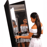 Glassless mirror, free-standing, double panel, 24" H x 72" H