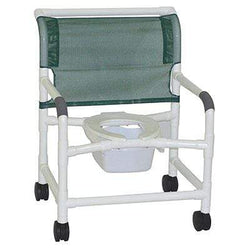 Extra-wide shower chair 26" with 4" twin casters