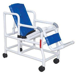 Tilt "n" Space shower chair - buckle safety belt - double drop arms