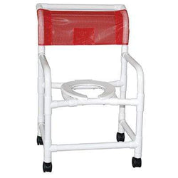 Wide shower chair 22" with 3" twin casters