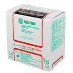 SEIRIN J-Type Acupuncture Needles, size 1 (0.16mm) x 40mm , box of 100 needles
