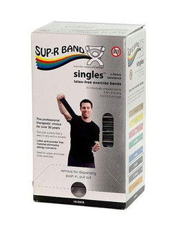 Sup-R band, latex-free, 5-foot Singles¨, 30 piece dispenser, black