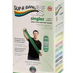 Sup-R band, latex-free, 5-foot Singles¨, 30 piece dispenser, green