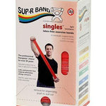 Sup-R band, latex-free, 5-foot Singles¨, 30 piece dispenser, red