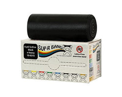 Sup-R Band Sup-R Band Latex Free Exercise Band Sup-R Band Latex Free Exercise Band - 6 yard roll - Black - x-heavy