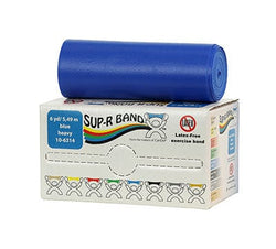 Sup-R Band Sup-R Band Latex Free Exercise Band Sup-R Band Latex Free Exercise Band - 6 yard roll - Blue - heavy