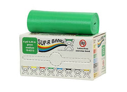 Sup-R Band Sup-R Band Latex Free Exercise Band Sup-R Band Latex Free Exercise Band - 6 yard roll - Green - medium