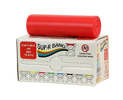 Sup-R Band Sup-R Band Latex Free Exercise Band Sup-R Band Latex Free Exercise Band - 6 yard roll - Red - light