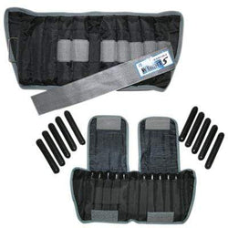 The Adjustable Cuff ankle weight - 20 lb - 20 x 1 lb inserts - Black - pair