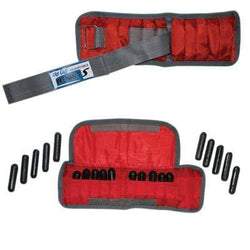 The Adjustable Cuff wrist weight - 4 lb - 20 x 0.2 lb inserts - Red - pair