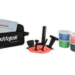 Puttycise Theraputty tool - 5-tool set with 4 x 1 lb putties, difficult (red-black), with bag