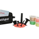 Puttycise Theraputty tool - 5-tool set with 4 x 1 lb putties, easy (tan-green), with bag