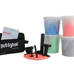 Puttycise Theraputty tool - 5-tool set with 4 x 5 lb putties, difficult (red-black), with bag