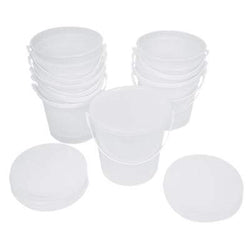 containers and lids ONLY for 5 lb putty (10 each)