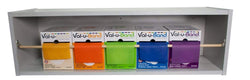 CanDo¨ Dispens-a-Band¨ exercise band rack, wood, 5 rolls, INCLUDING: 5 x 50 yard Val-u-Band