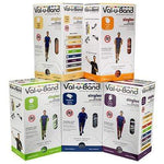 Val-u-Band Resistance Bands, Pre-Cut Strip, 5', 5 Cases of 30 Units Each, Peach, Orange, Lime, Blueberry, Plum, Latex-Free