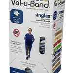 Val-u-Band Resistance Bands, Pre-Cut Strip, 5', Blueberry-Level 4/7, Case of 30, Latex-Free