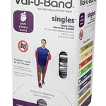 Val-u-Band Resistance Bands, Pre-Cut Strip, 5', Plum-Level 5/7, Case of 30, Latex-Free