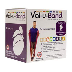Val-u-Band Resistance Bands, Dispenser Roll, 50 Yds., Plum-Level 5/7, Latex-Free