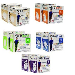 Val-u-Band Resistance Bands, Dispenser Roll, 100 Yds. (2 x 50 Yds.), 5-Piece Set, Peach, Orange, Lime, Blueberry, Plum, Latex-Free