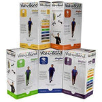 Val-u-Band Resistance Bands, Pre-Cut Strip, 5', 5 Cases of 30 Units Each, Peach, Orange, Lime, Blueberry, Plum, Contains Latex