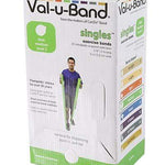 Val-u-Band Resistance Bands, Pre-Cut Strip, 5', Lime-Level 3/7, Case of 30, Contains Latex
