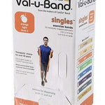 Val-u-Band Resistance Bands, Pre-Cut Strip, 5', Orange-Level 2/7, Case of 30, Contains Latex