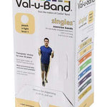 Val-u-Band Resistance Bands, Pre-Cut Strip, 5', Peach-Level 1/7, Case of 30, Contains Latex